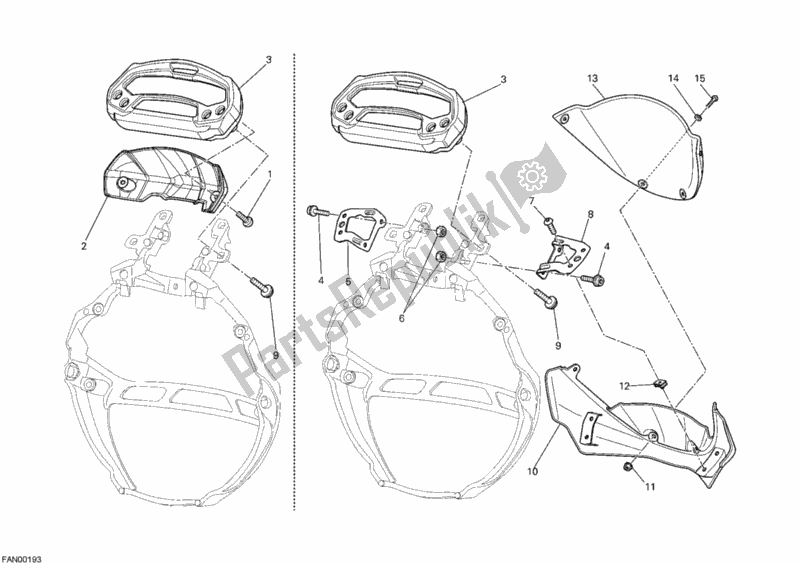 Toutes les pièces pour le Mètre du Ducati Monster 696 USA 2010